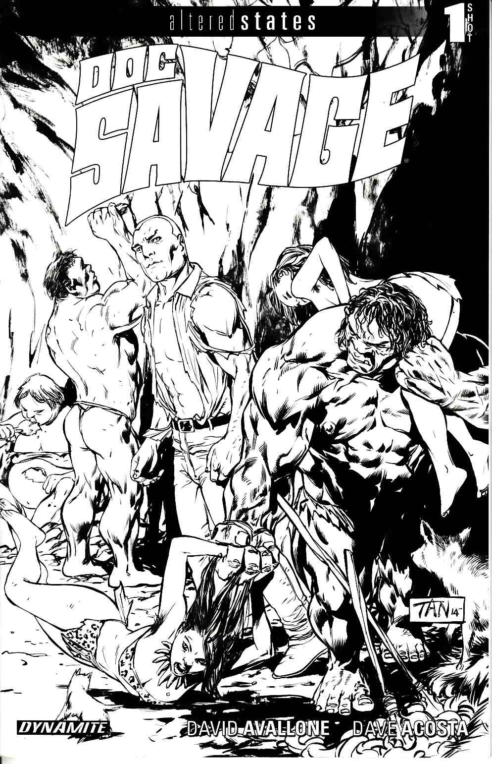 Altered States Doc Savage (One Shot) Tan B&W Incentive Cover [Dynamite Comic] THUMBNAIL