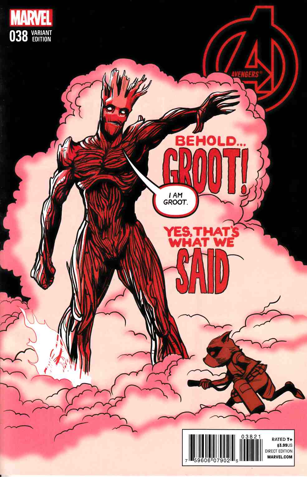 Avengers #38 Rocket Raccoon and Groot Variant Cover [Marvel Comic] THUMBNAIL