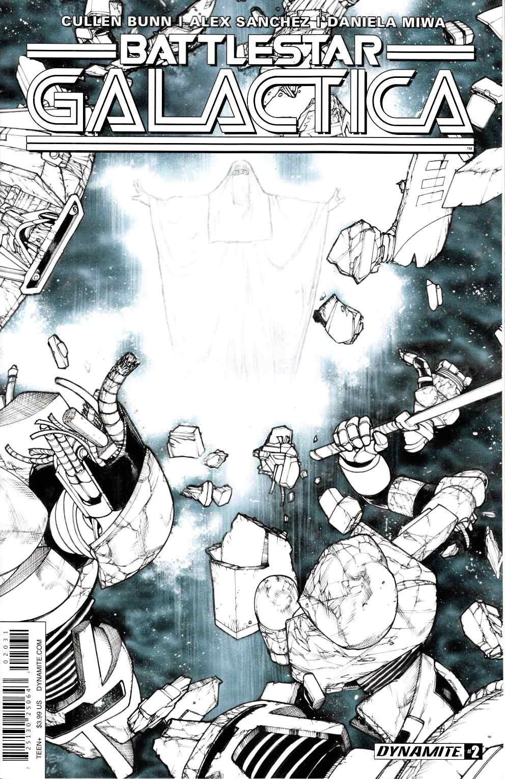 Battlestar Galactica Vol 3 #2 Cover C- B&W Incentive [Dynamite Comic] THUMBNAIL