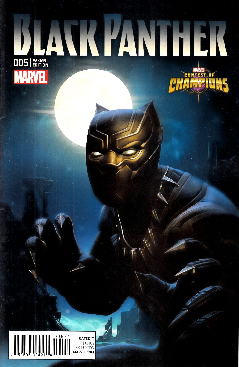 Black Panther #5 Kabam Contest of Champions Game Variant Near Mint (9.4) [Marvel Comic] THUMBNAIL