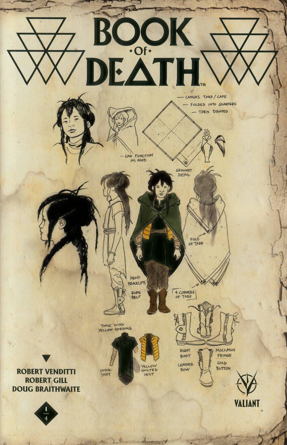 Book of Death #1 Cover F- Rivera Character Design [Valiant Comic] THUMBNAIL