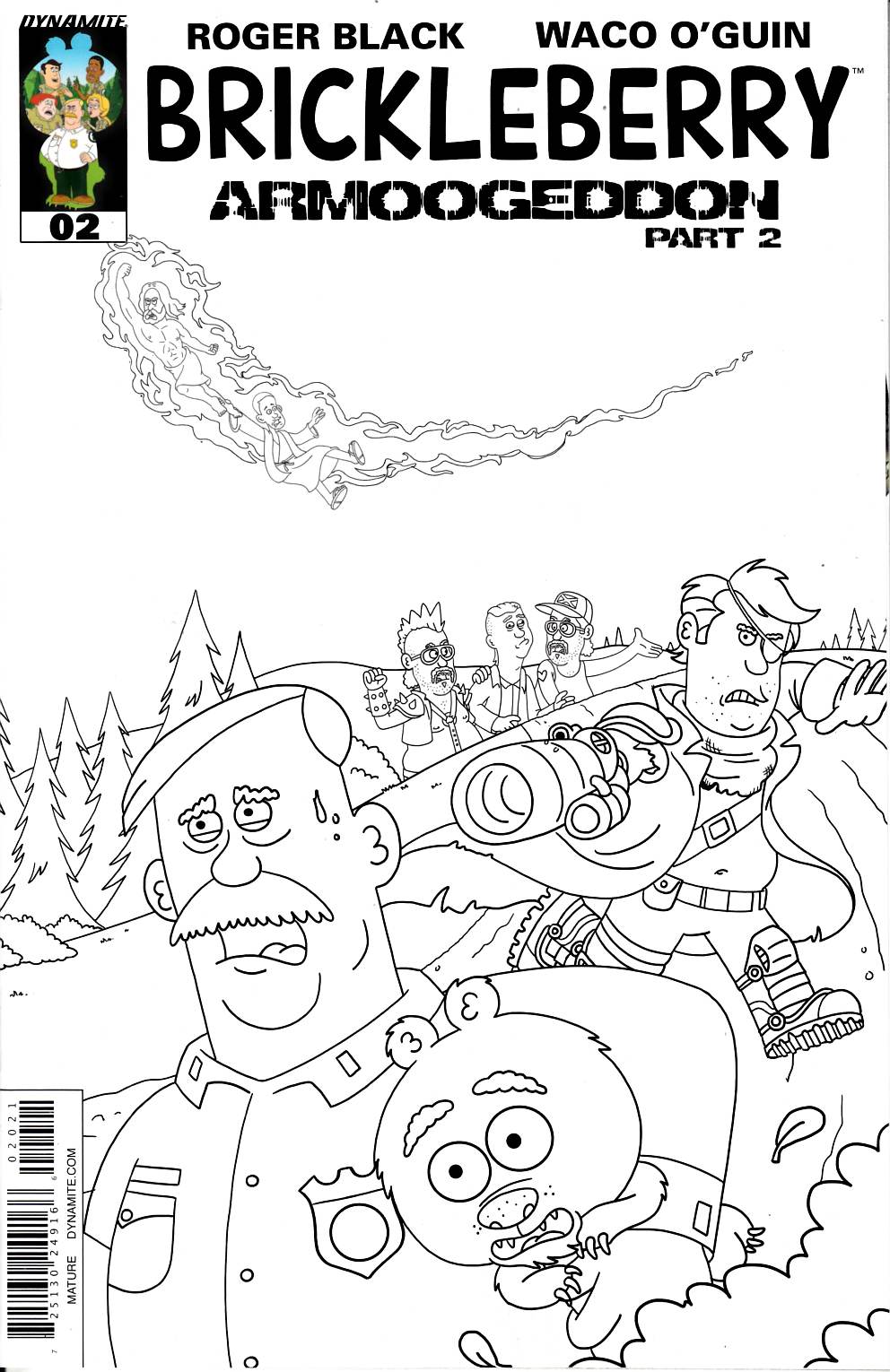 Brickleberry #2 Long B&W Incentive Cover [Dynamite Comic] THUMBNAIL