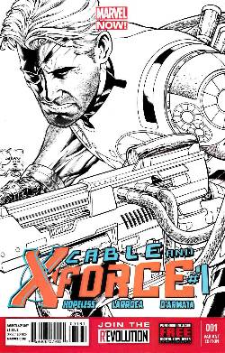 Cable and X-Force #1 Quesada Sketch Variant Incentive Cover [Comic] LARGE