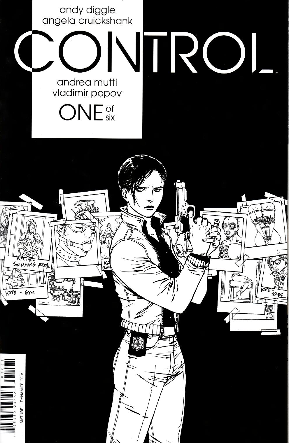 Control #1 Cover C- Camuncoli B&W Incentive [Valiant Comic] THUMBNAIL