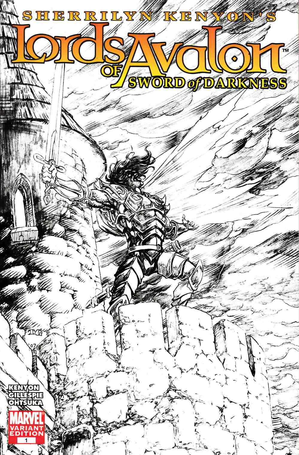 Lords of Avalon Sword of Darkness #1 Grummet Sketch Variant Cover Near Mint Minus (9.2) [Comic] LARGE