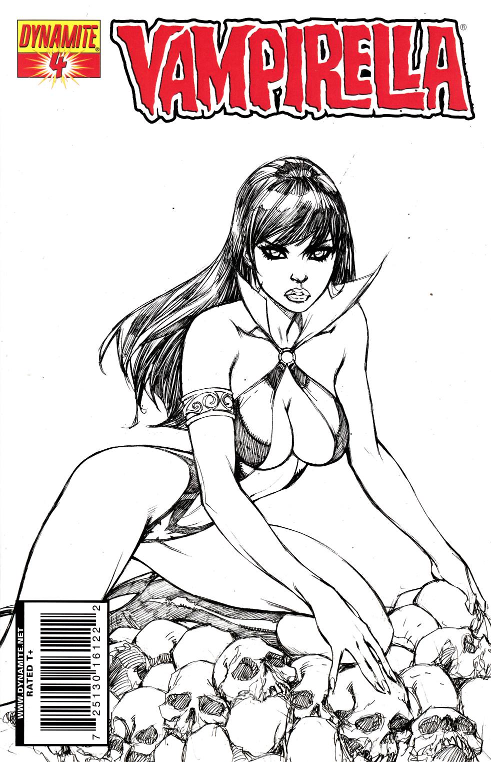 Vampirella #4 Garza B&W Variant Cover Very Fine (8.0) [Dynamite Comic] THUMBNAIL