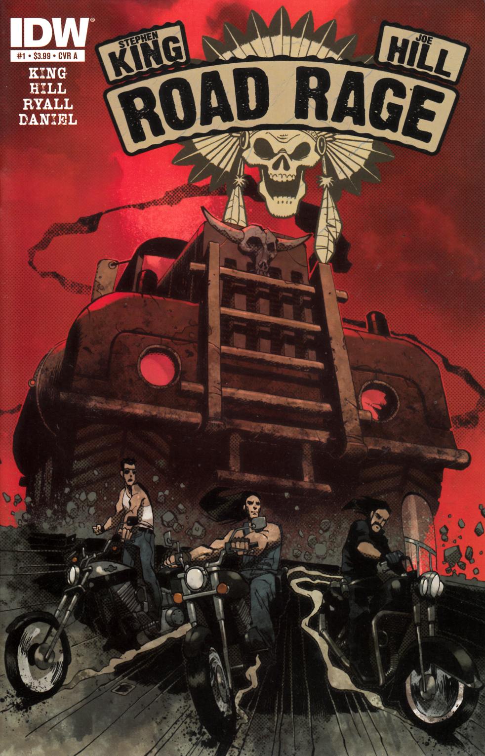 Stephen King Joe Hill Road Rage #1 Cover A Near Mint (9.4) [IDW Comic] LARGE