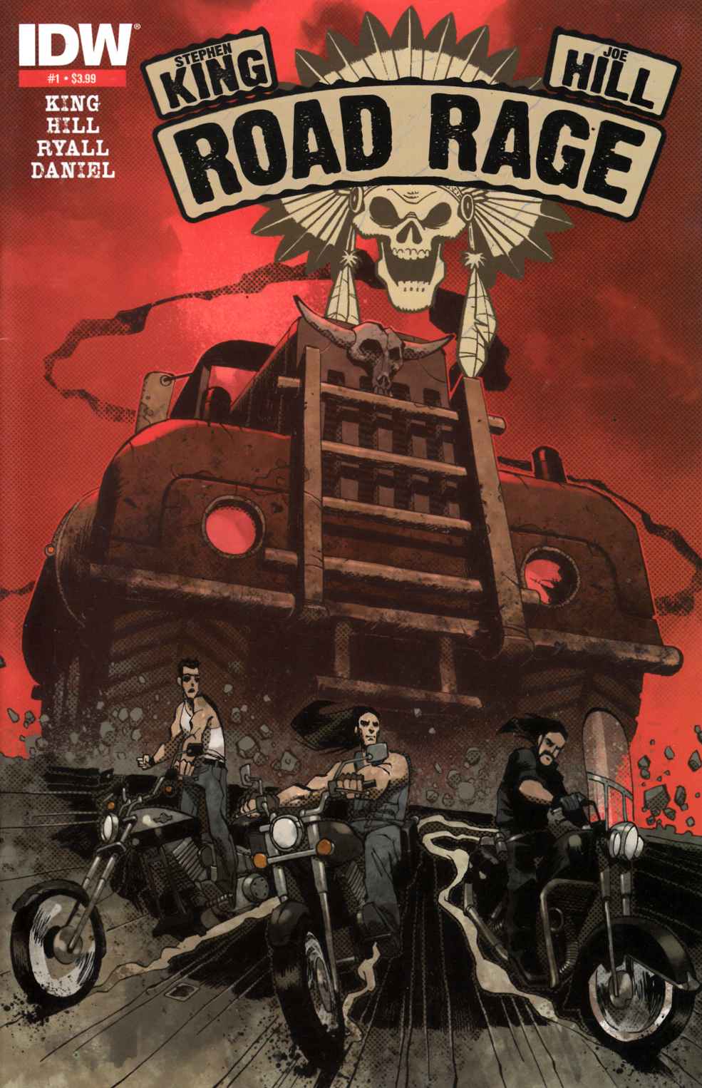 Stephen King Joe Hill Road Rage #1 Second Printing Near Mint Minus (9.2) [IDW Comic] LARGE