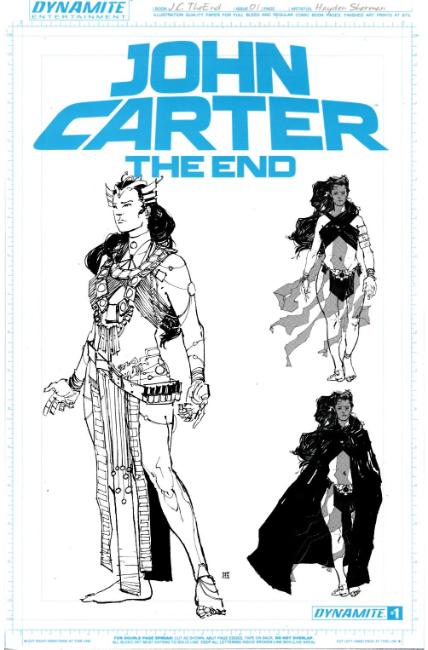 John Carter the End #1 Cover F- Sherman Art Board Incentive [Dynamite Comic] LARGE
