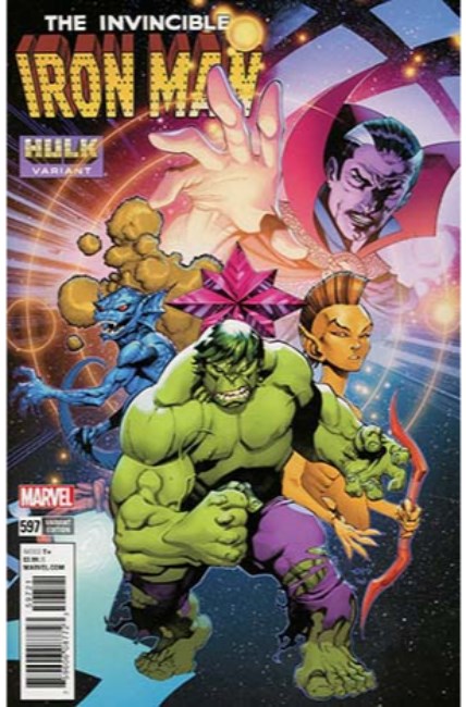 Invincible Iron Man #597 Stevens Hulk Variant Cover Near Mint (9.4) [Marvel Comic] LARGE