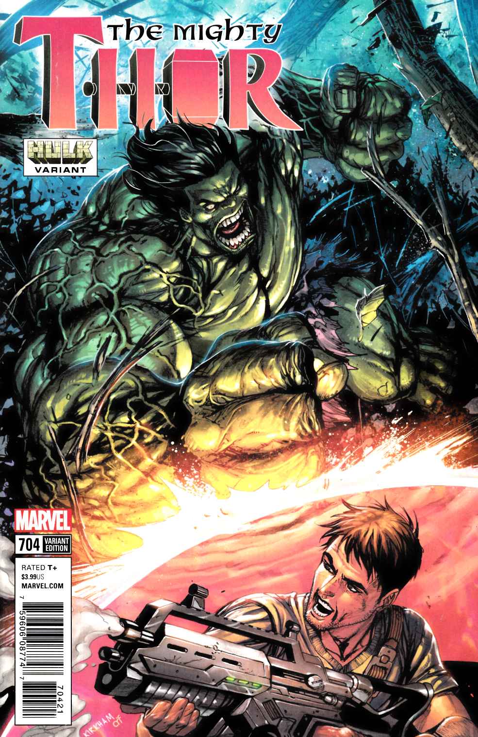 Mighty Thor #704 Kirkham Hulk Variant Cover [Marvel Comic] LARGE