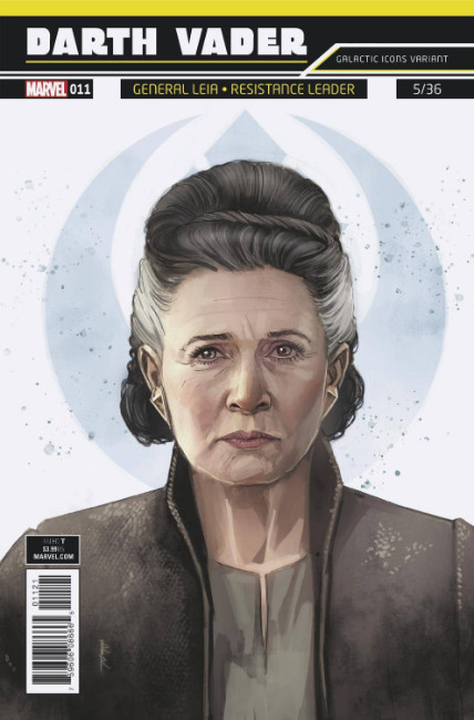 Star Wars Darth Vader #11 Reis Galactic Icon Variant Cover Near Mint (9.4) [Marvel Comic] THUMBNAIL