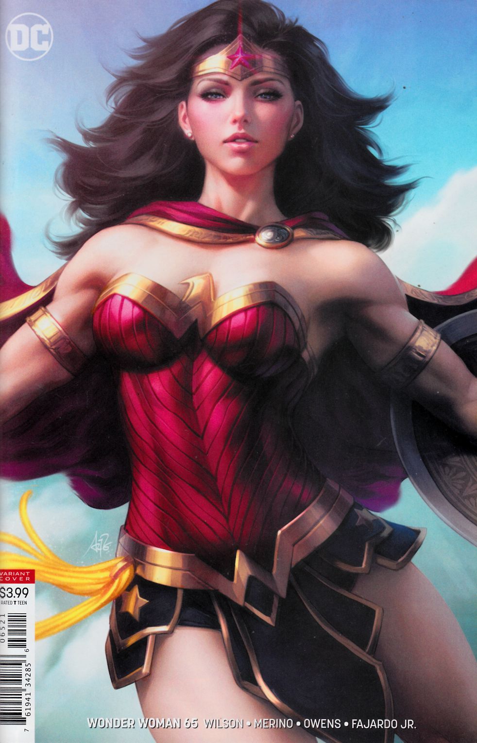 Wonder Woman #65 Lau Variant Cover Near Mint (9.4) [DC Comic]