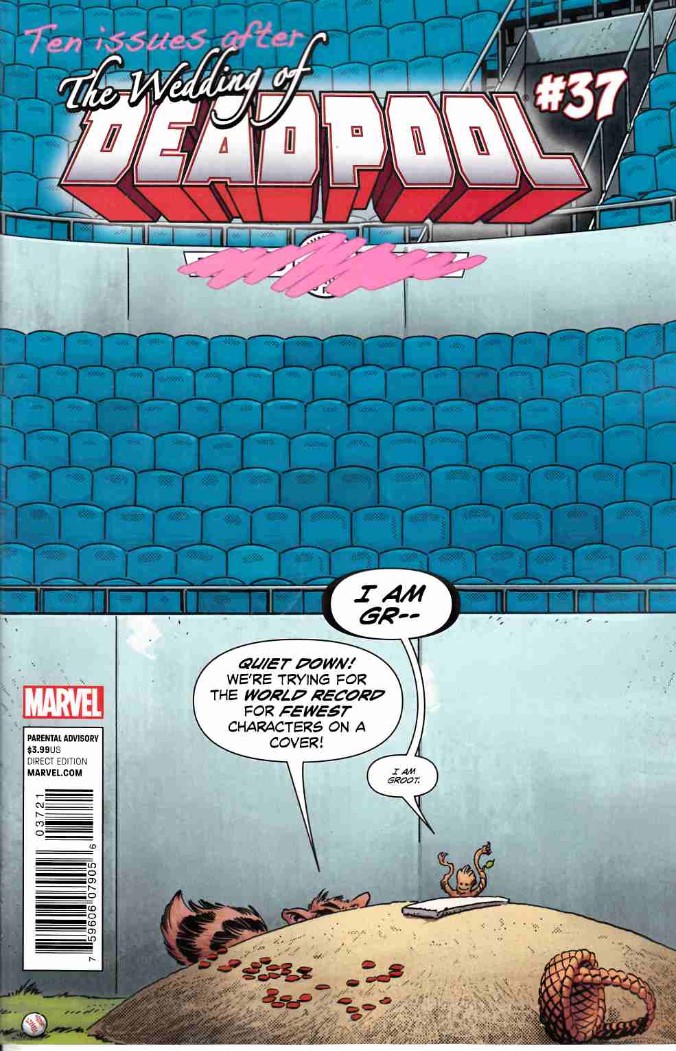 Deadpool #37 Rocket Raccoon and Groot Variant Cover [Comic] LARGE