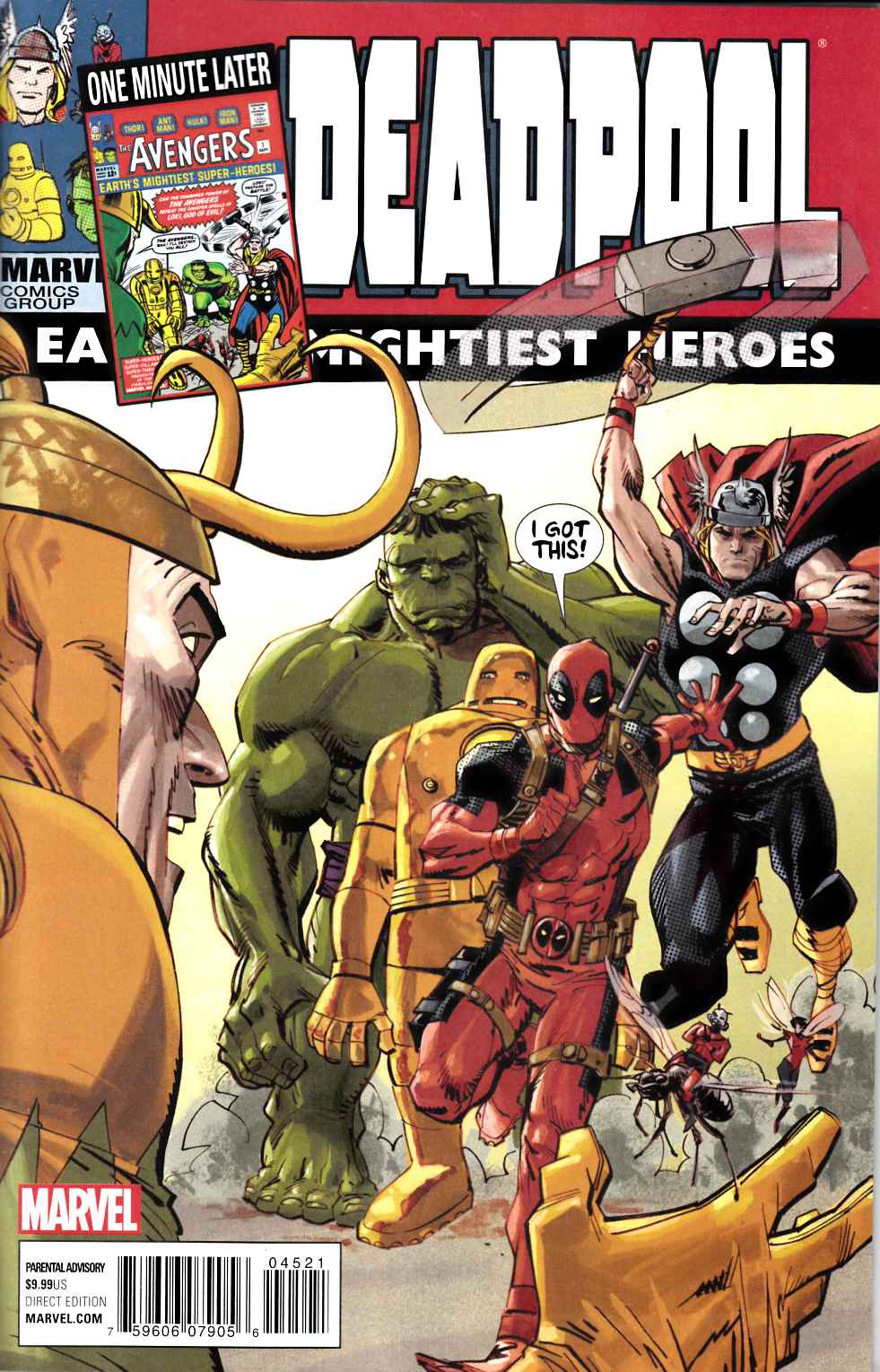 Deadpool #45 (250th) Avengers Variant Cover Near Mint (9.4) [Marvel Comic] THUMBNAIL