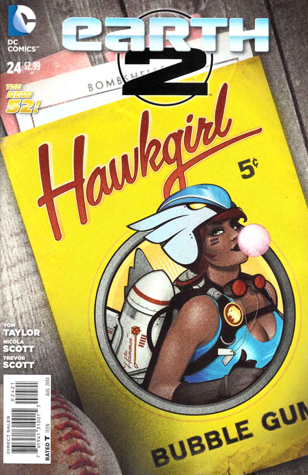 Earth 2 #24 Bombshells Variant Cover Near Mint (9.4) [DC Comic] THUMBNAIL