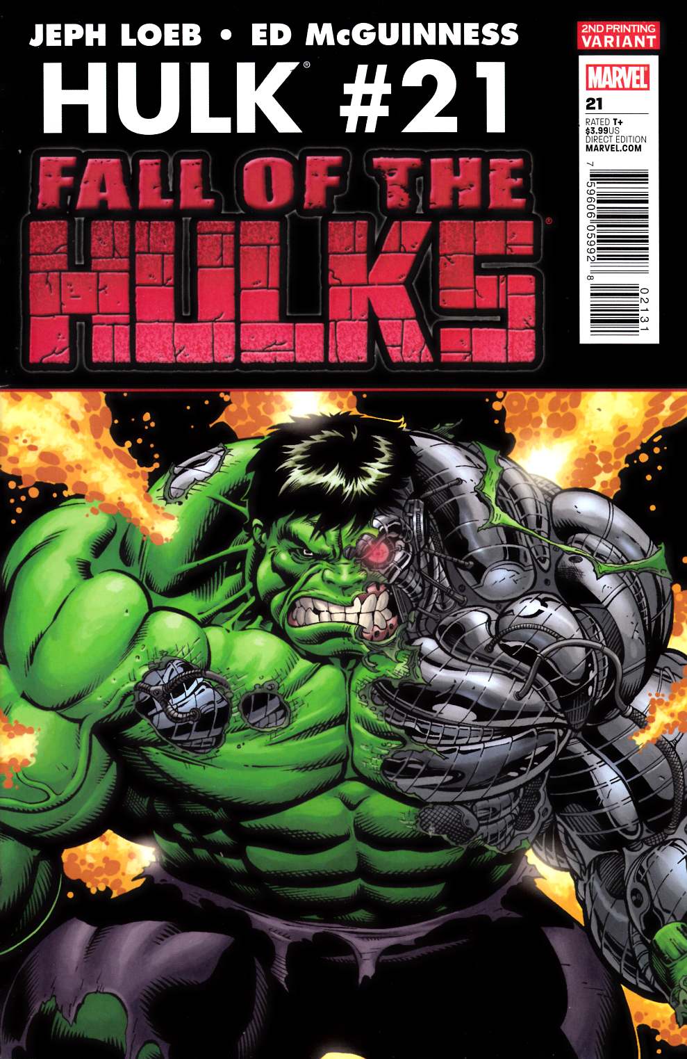 Hulk #21 Second Printing Near Mint Minus (9.2) [Marvel Comic]