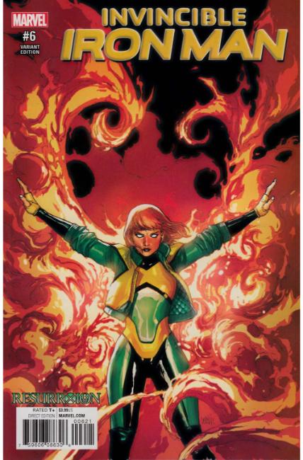 Invincible Iron Man #6 Yu Resurrxion Variant Cover Near Mint (9.4) [Marvel Comic] THUMBNAIL