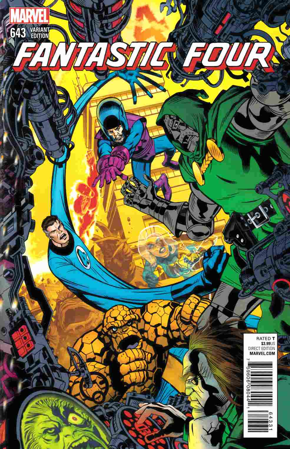 Fantastic Four #643 Golden Connecting Variant Cover [Marvel Comic] LARGE