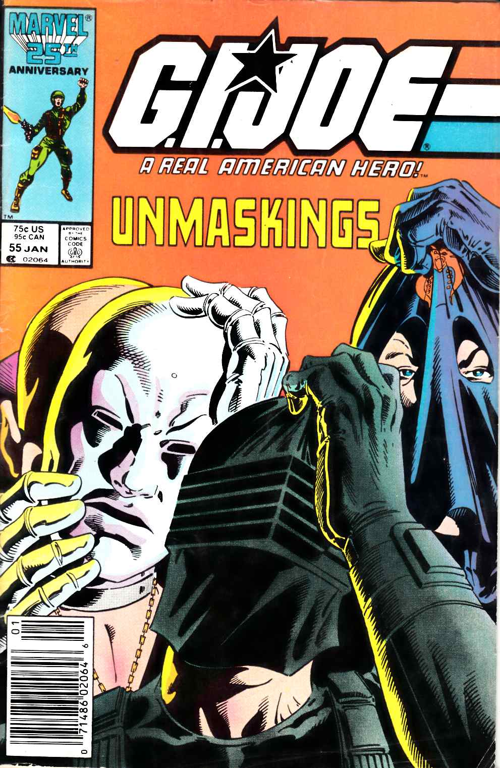 GI Joe A Real American Hero #55 Newsstand Edition Very Good (4.0) [Marvel Comic] THUMBNAIL