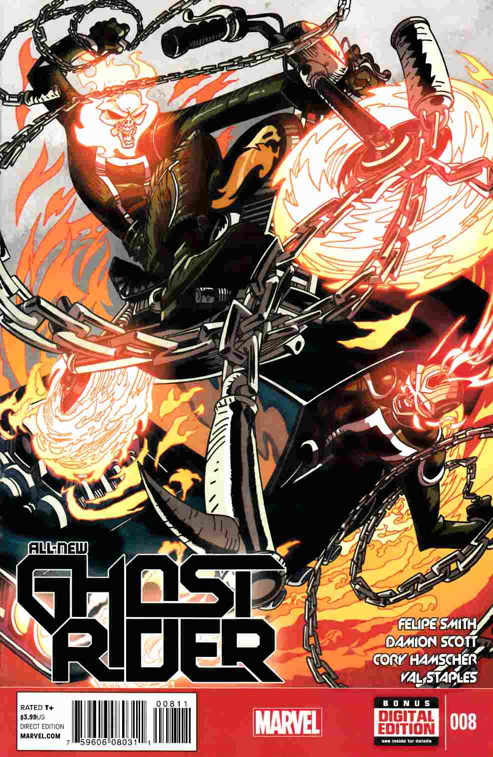 All New Ghost Rider #8 Near Mint (9.4) [Marvel Comic] LARGE