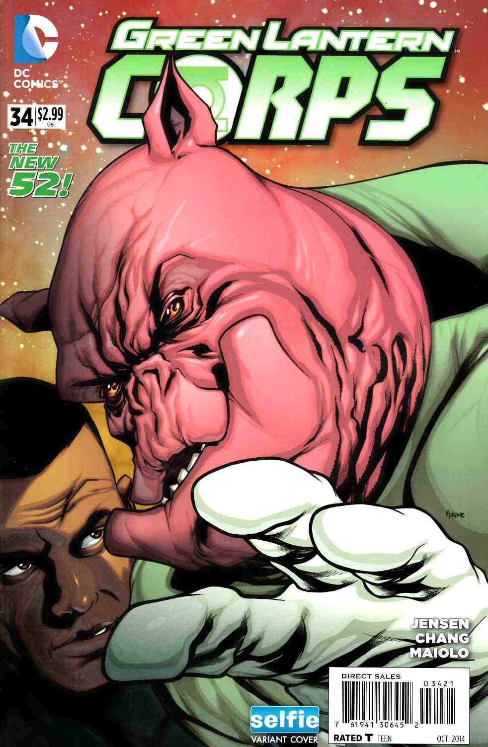 Green Lantern Corps #34 DCU Selfie Variant Cover [DC Comic] LARGE