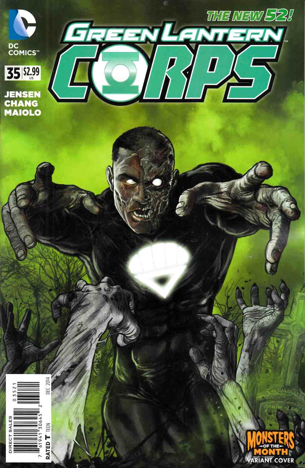 Green Lantern Corps #35 Monsters Variant Cover (Godhead) [DC Comic] LARGE
