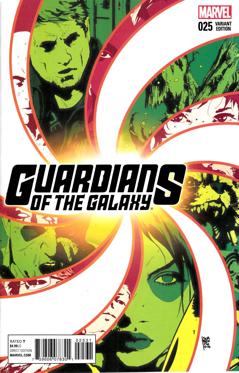 Guardians Of The Galaxy #25 Sorrentino Variant Cover Near Mint (9.4) [Marvel Comic] THUMBNAIL