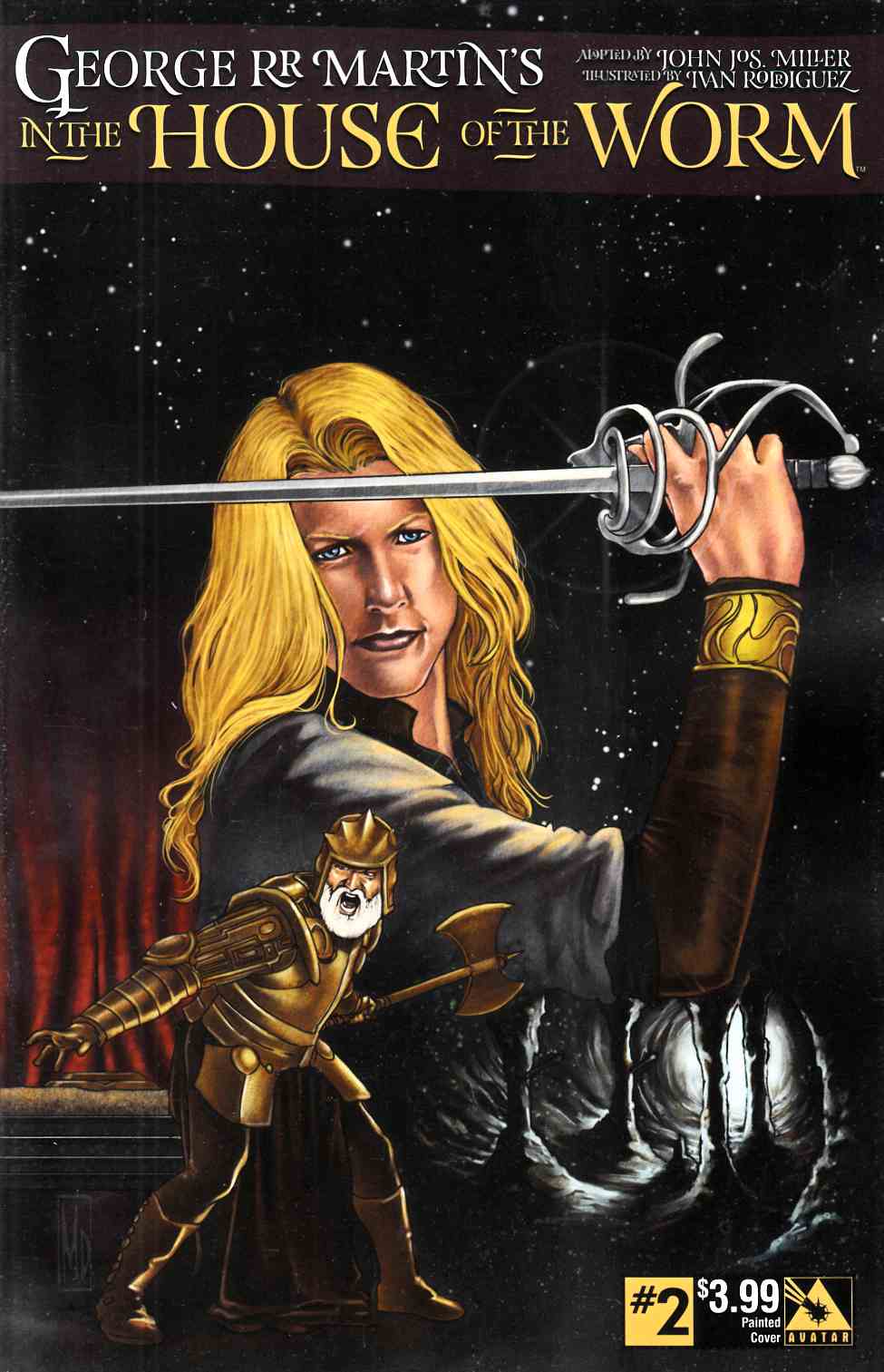 George RR Martin In the House of the Worm #2 Painted Cover [Avatar Comic] THUMBNAIL