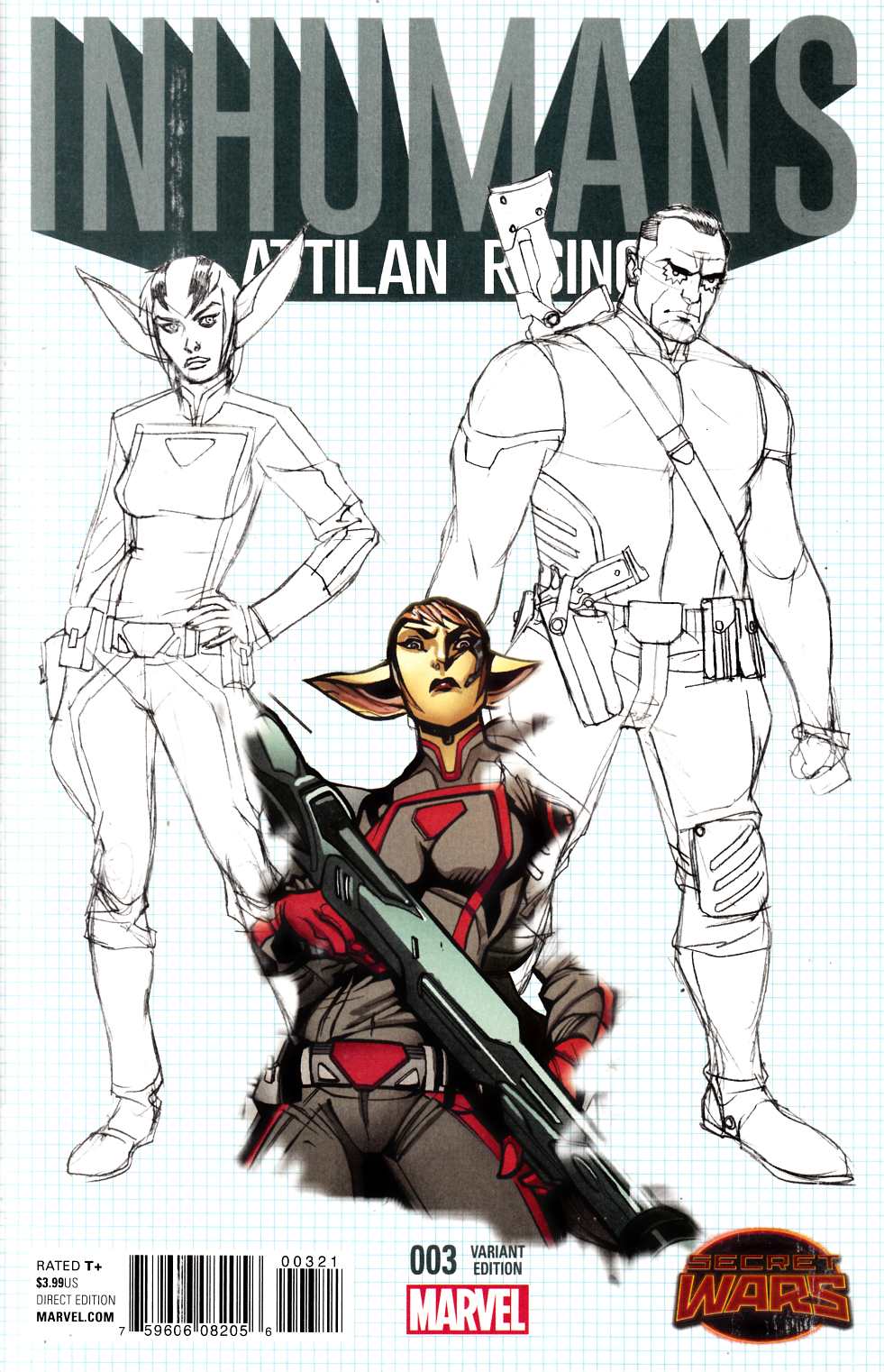 Inhumans Attilan Rising #3 Johnson Design Variant Cover [Marvel Comic] THUMBNAIL