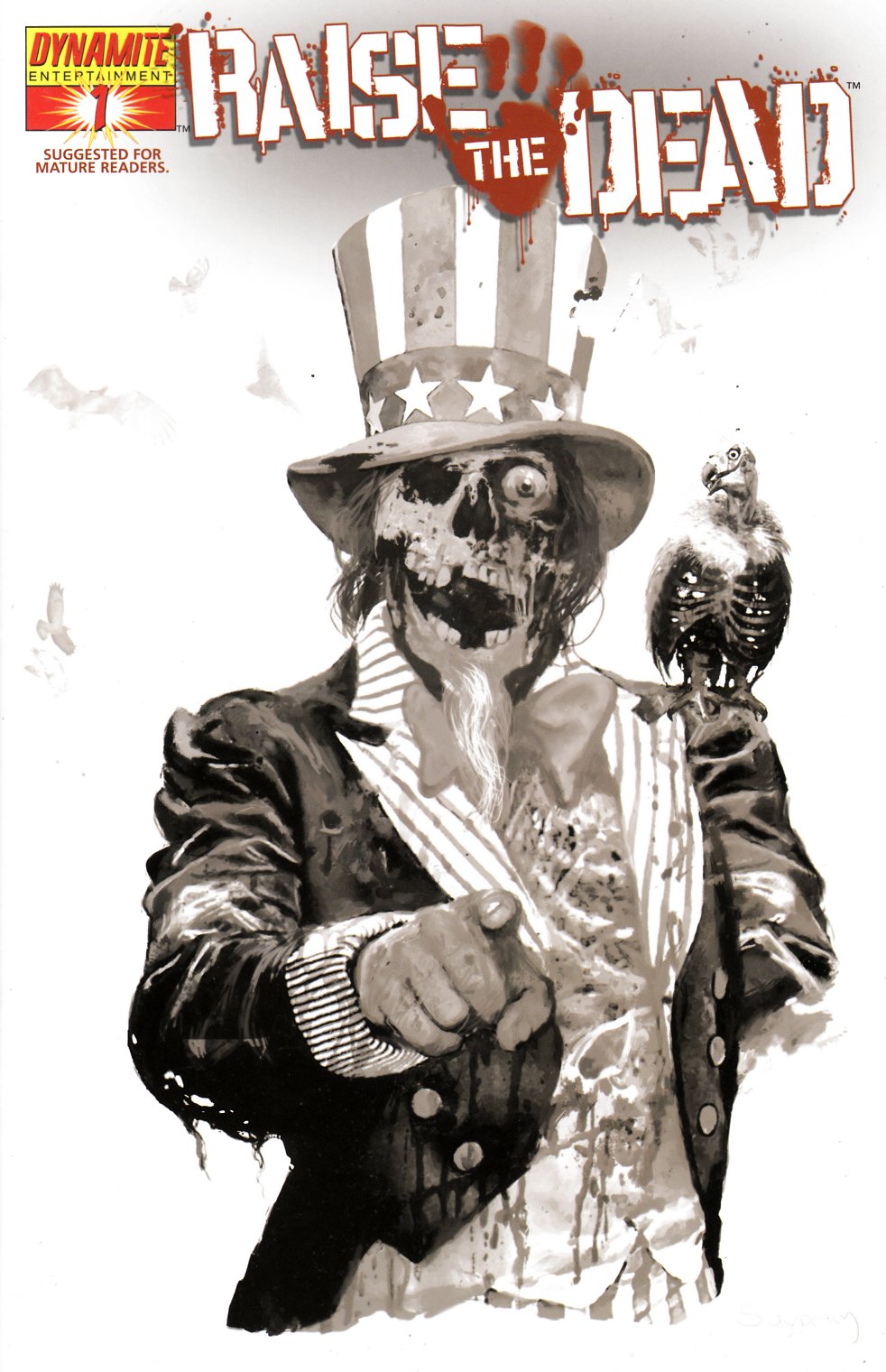 Raise the Dead #1 Black & White Incentive Cover Very Fine (8.0) [Dynamite Comic] LARGE