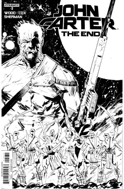 John Carter the End #2 Cover C- Brown B&W Incentive [Dynamite Comic] THUMBNAIL