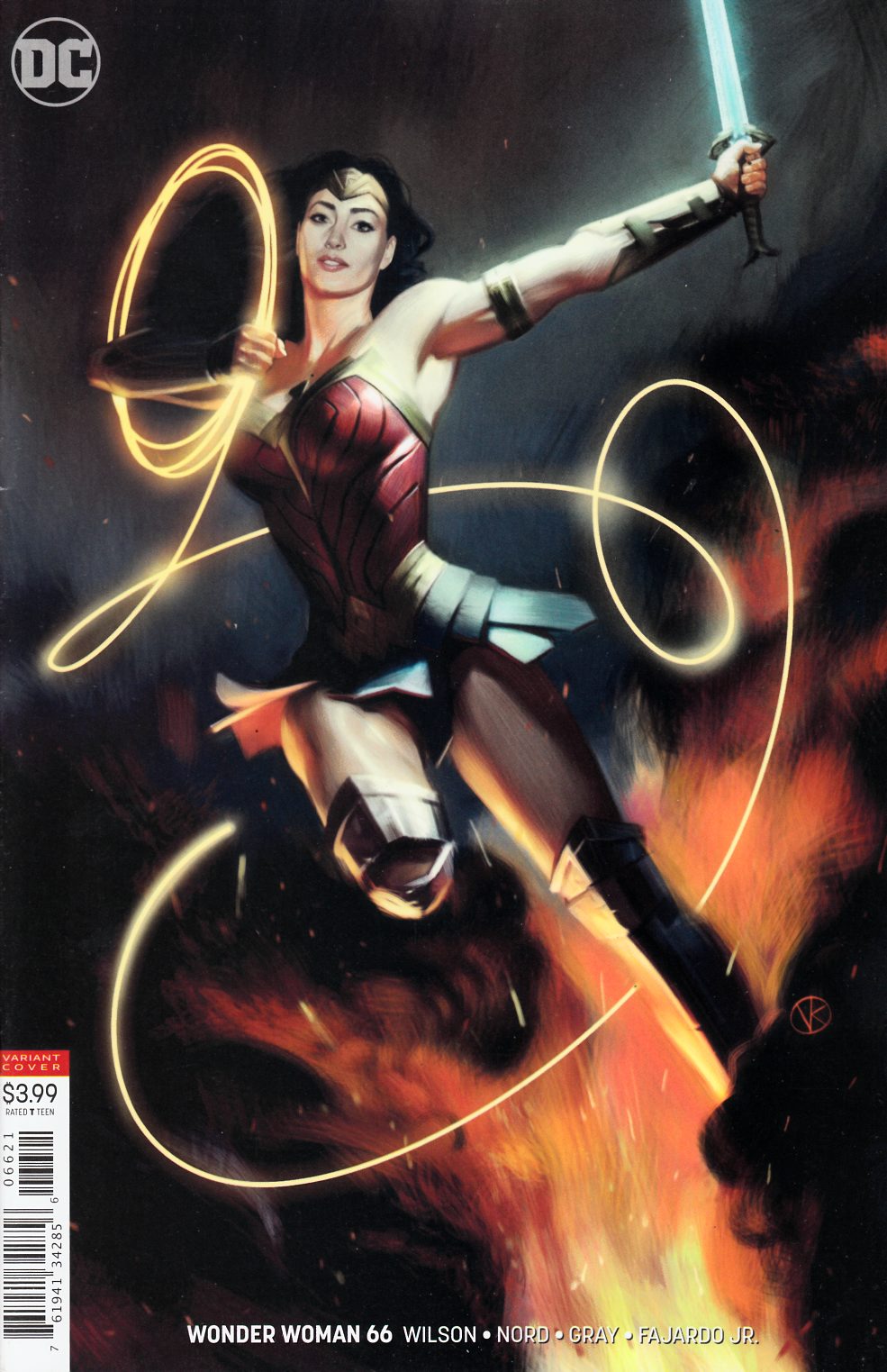 Wonder Woman #66 Kalvachev Variant Cover Near Mint Minus (9.2) [DC Comic] LARGE