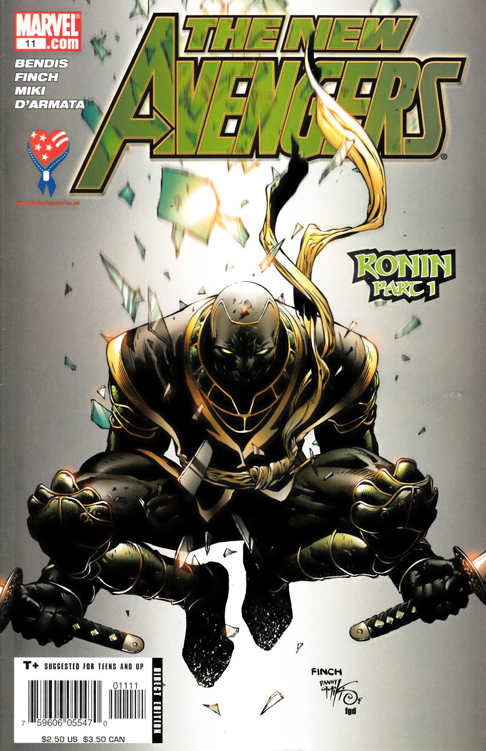 New Avengers #11 Near Mint Minus (9.2) [Marvel Comic] LARGE