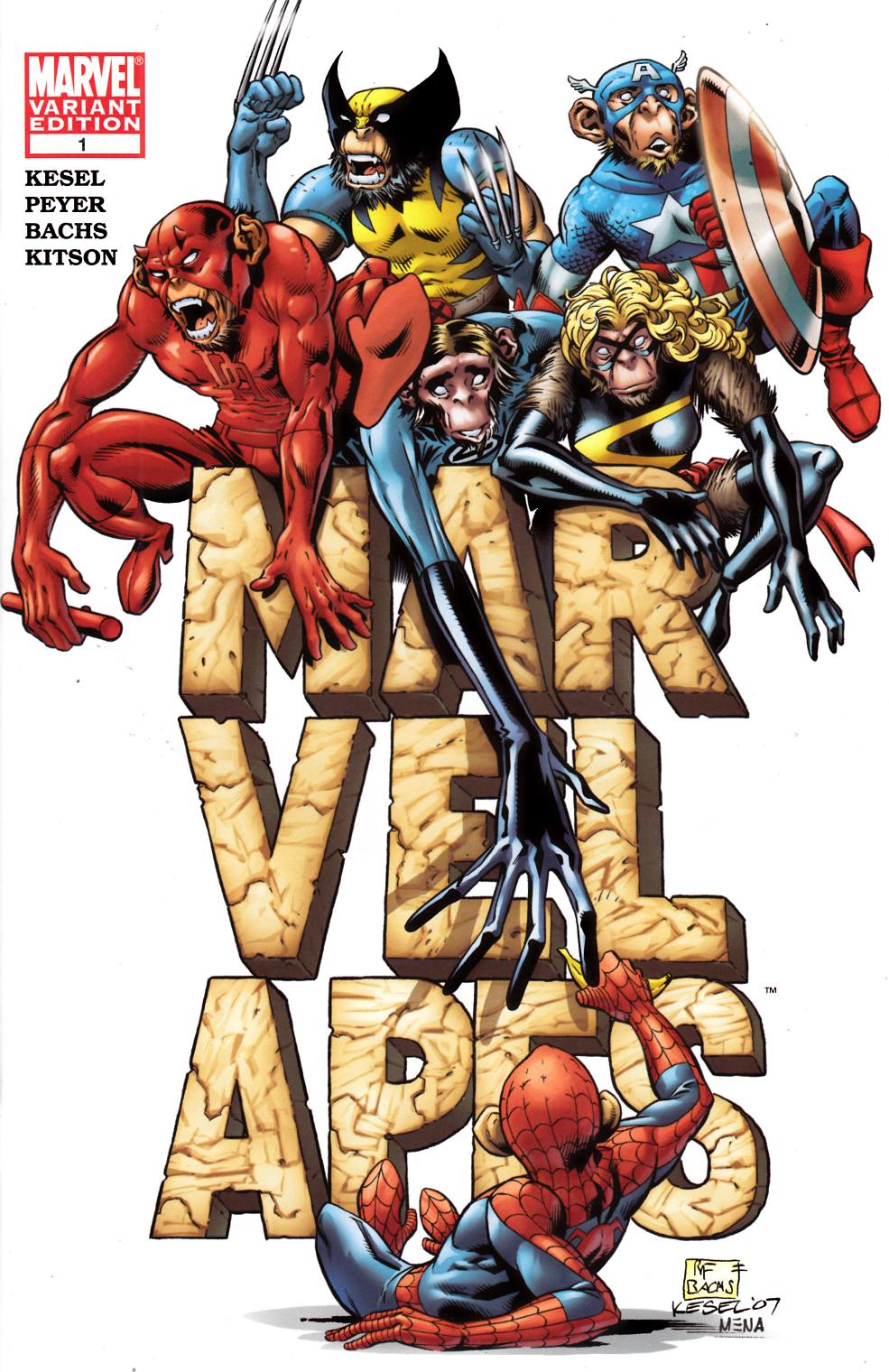Marvel Apes #1 Bachs Variant Cover Near Mint (9.4) [Marvel Comic] LARGE
