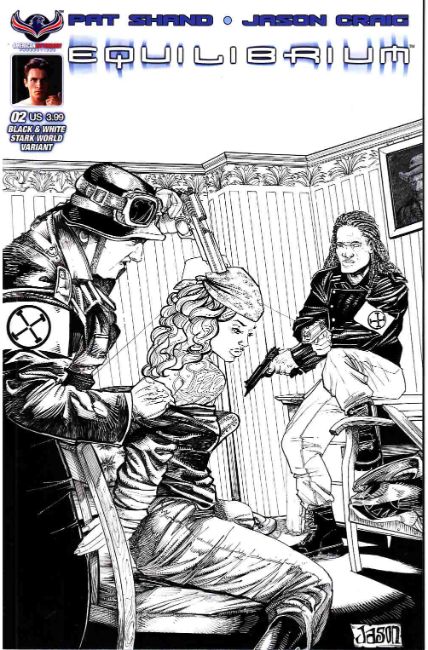 Equilibrium #2 B/W Subscription Cover [American Mythology Comic] THUMBNAIL