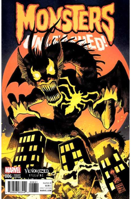 Monsters Unleashed #6 Francavilla Veonomized Fin Fang Foom Variant Cover [Marvel Comic] THUMBNAIL