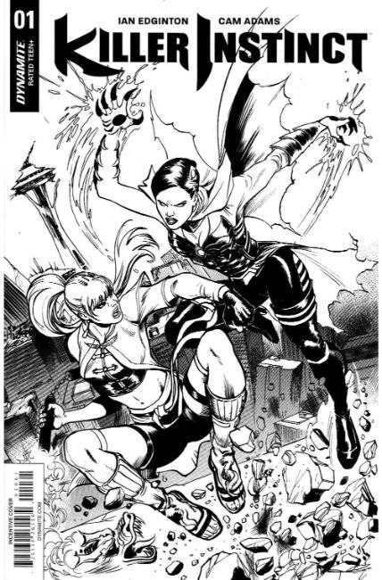 Killer Instinct #1 Cover F- Cinar B&W Incentive [Dynamite Comic] THUMBNAIL