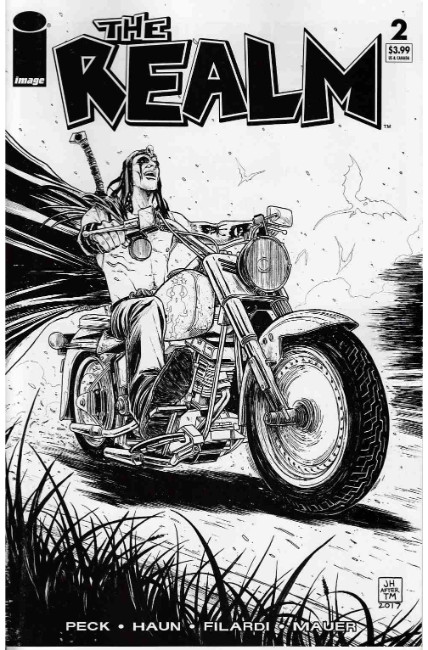 Realm #2 Cover D- Walking Dead #15 B&W Tribute Cover [Image Comic] LARGE