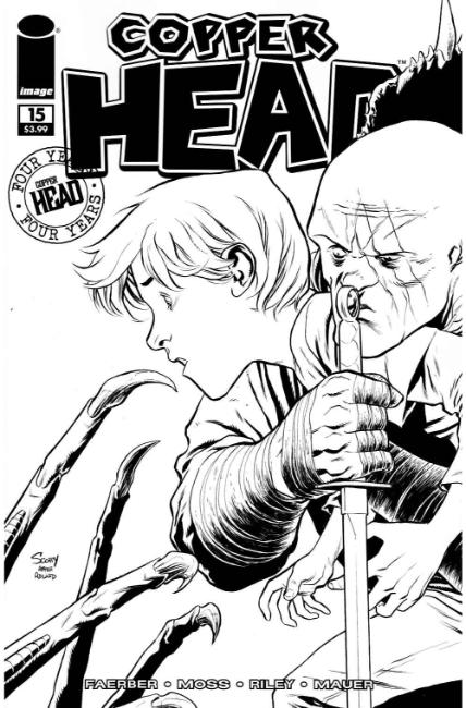 Copperhead #15 Cover C- Walking Dead #58 B&W Tribute Cover [Image Comic] THUMBNAIL