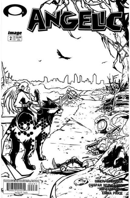 Angelic #2 Cover C- Walking Dead #2 B&W Tribute Cover [Image Comic] THUMBNAIL