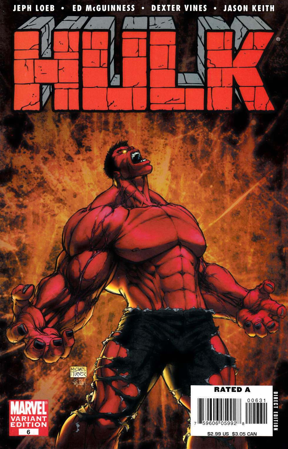 Hulk #6 Turner Cover Near Mint (9.4) [Marvel Comic]