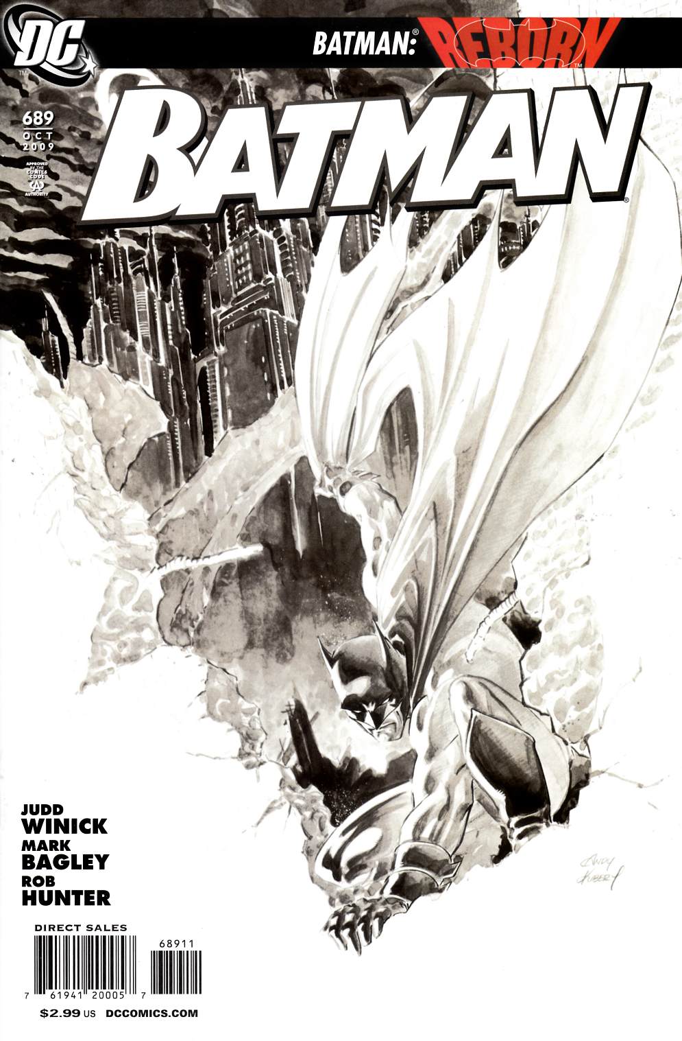 BATMAN #689 NEAR MINT 2009 DC COMICS BATMAN REBORN