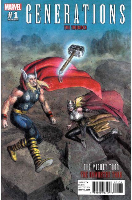 Generations Unworthy Thor & Mighty Thor #1 Pastoras Variant Cover [Marvel Comic] LARGE