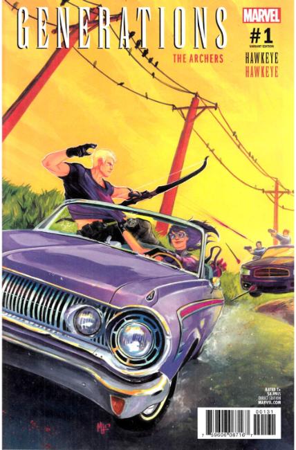 Generations Hawkeye & Hawkeye #1 Hetrick Variant Cover Near Mint (9.4) [Marvel Comic] THUMBNAIL
