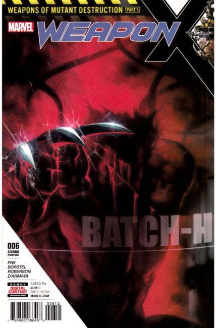 Weapon X #6 Second Printing Near Mint (9.4) [Marvel Comic] LARGE