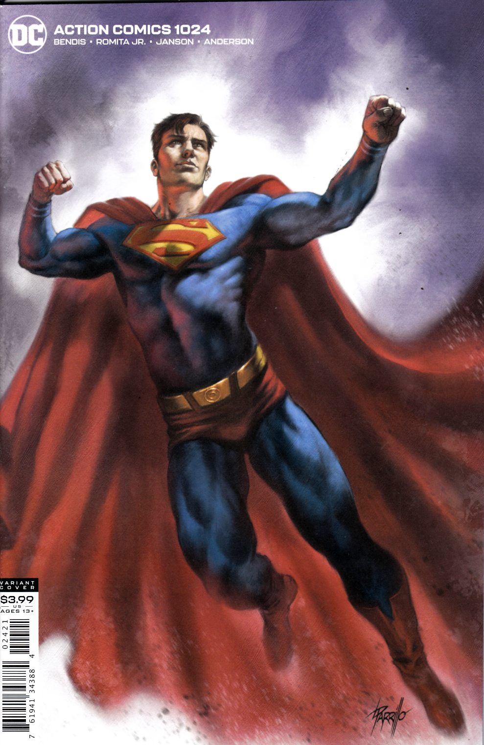 Action Comics #1024 Parillo Variant Cover Near Mint Minus (9.2) [DC Comic] LARGE