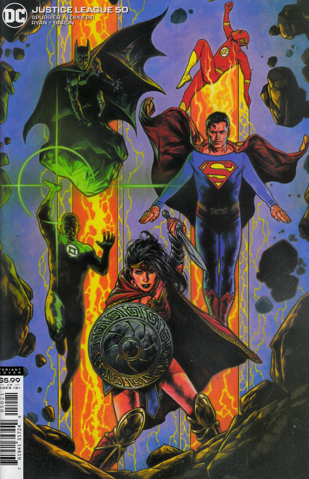 Justice League #50 Charest Variant Cover Near Mint (9.4) [DC Comic] THUMBNAIL