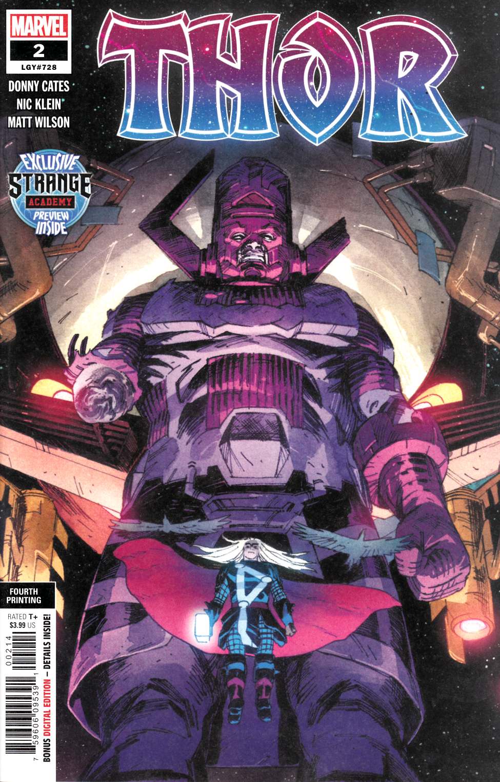 Thor #2 Fourth Printing Near Mint (9.4) [Marvel Comic] LARGE