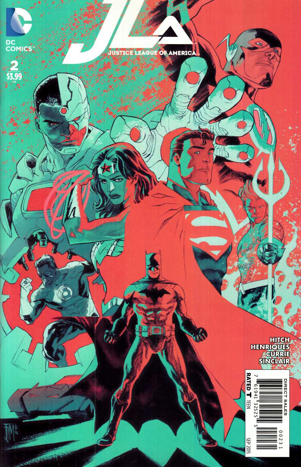 Justice League Of America 2 Manapul Variant Cover DC Comic